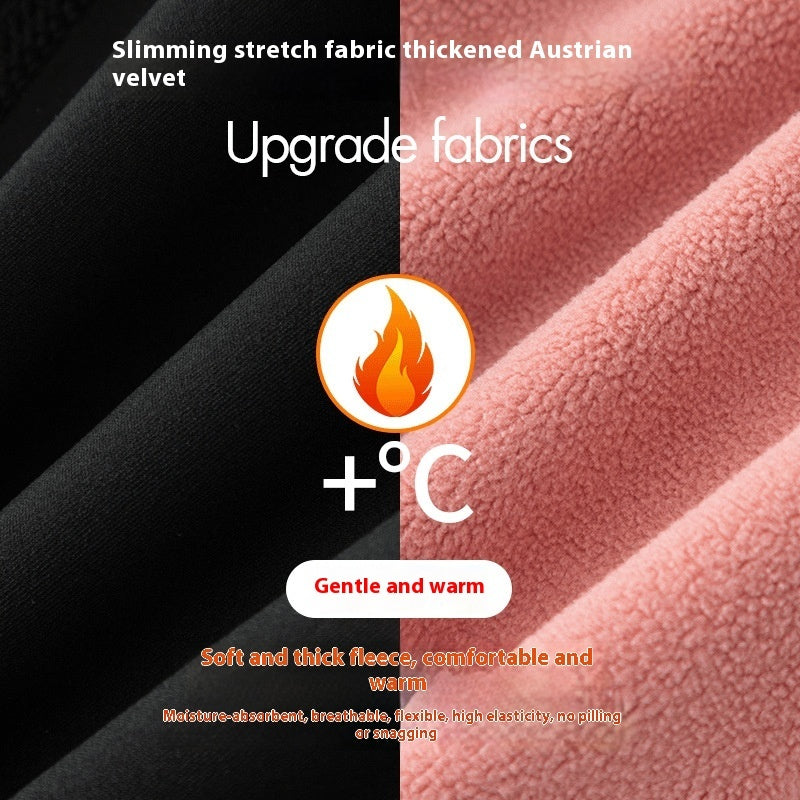 Women Autumn Winter Skinny Shark Pants Thickened Trousers Winter Fashion High Waisted Sweatpants