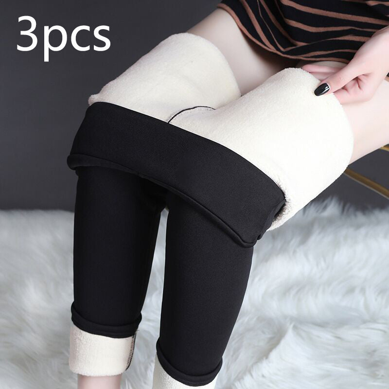 Winter Leggings Warm Thick High Stretch Lamb Cashmere Woman Pants