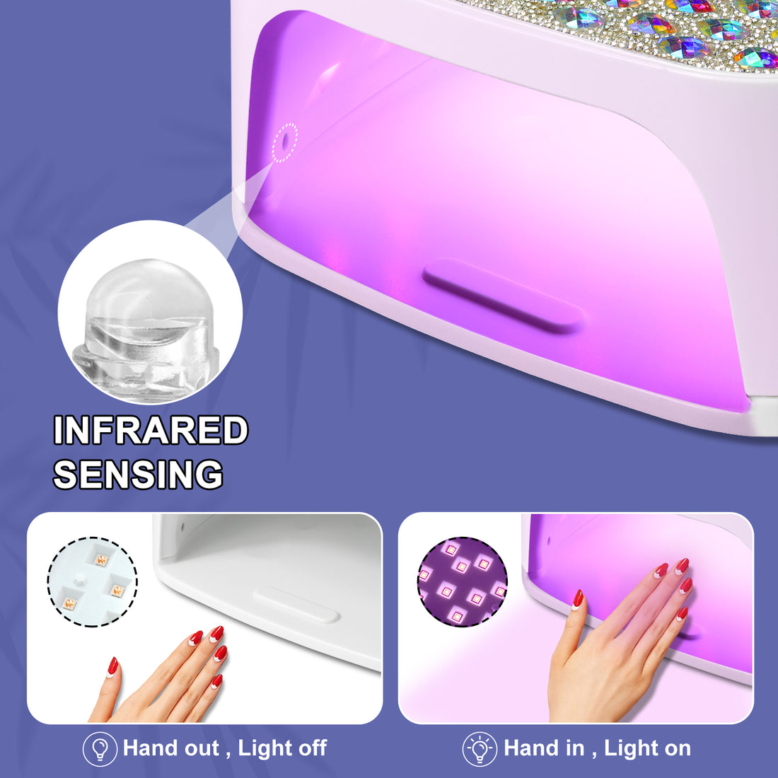 cordless UV LED nail lamp