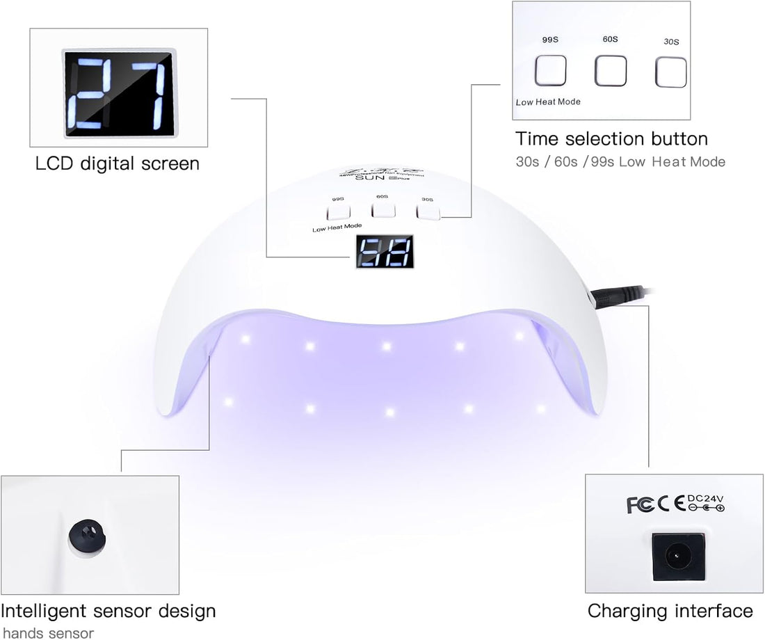 Gel UV LED Nail Polish Lamp, LKE Nail Dryer