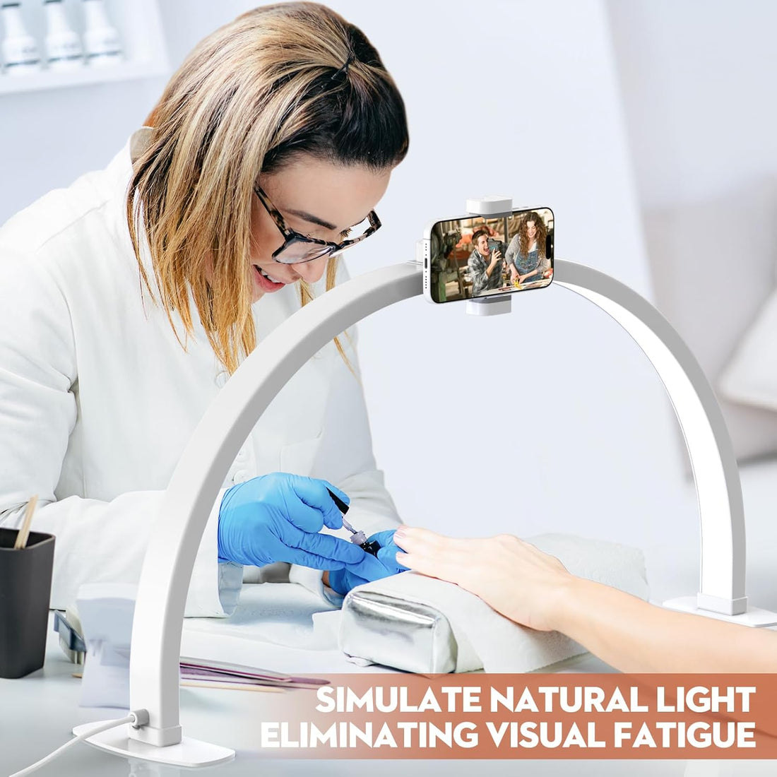 Premium Large Half Moon LED Light for Nail Tech