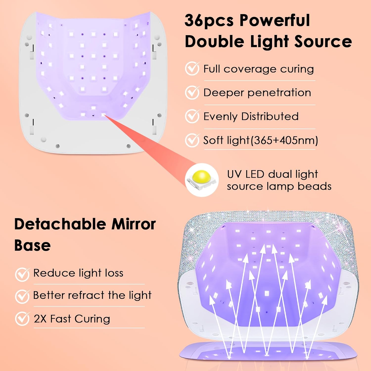 UV LED Nail Lamp Cordless