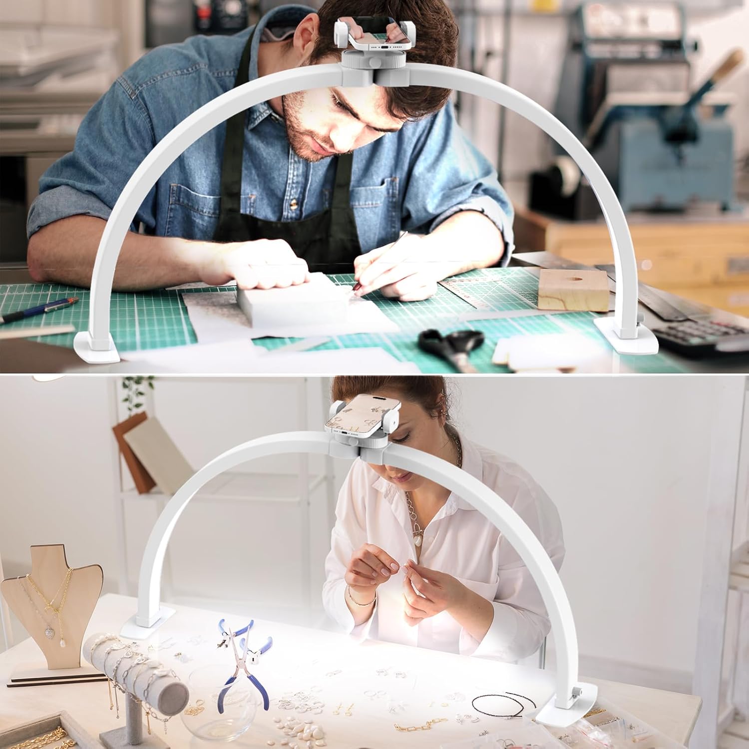 Premium Large Half Moon LED Light for Nail Tech