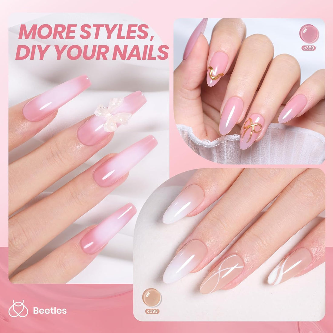 Beetles Nude Gel Nail Polish Set