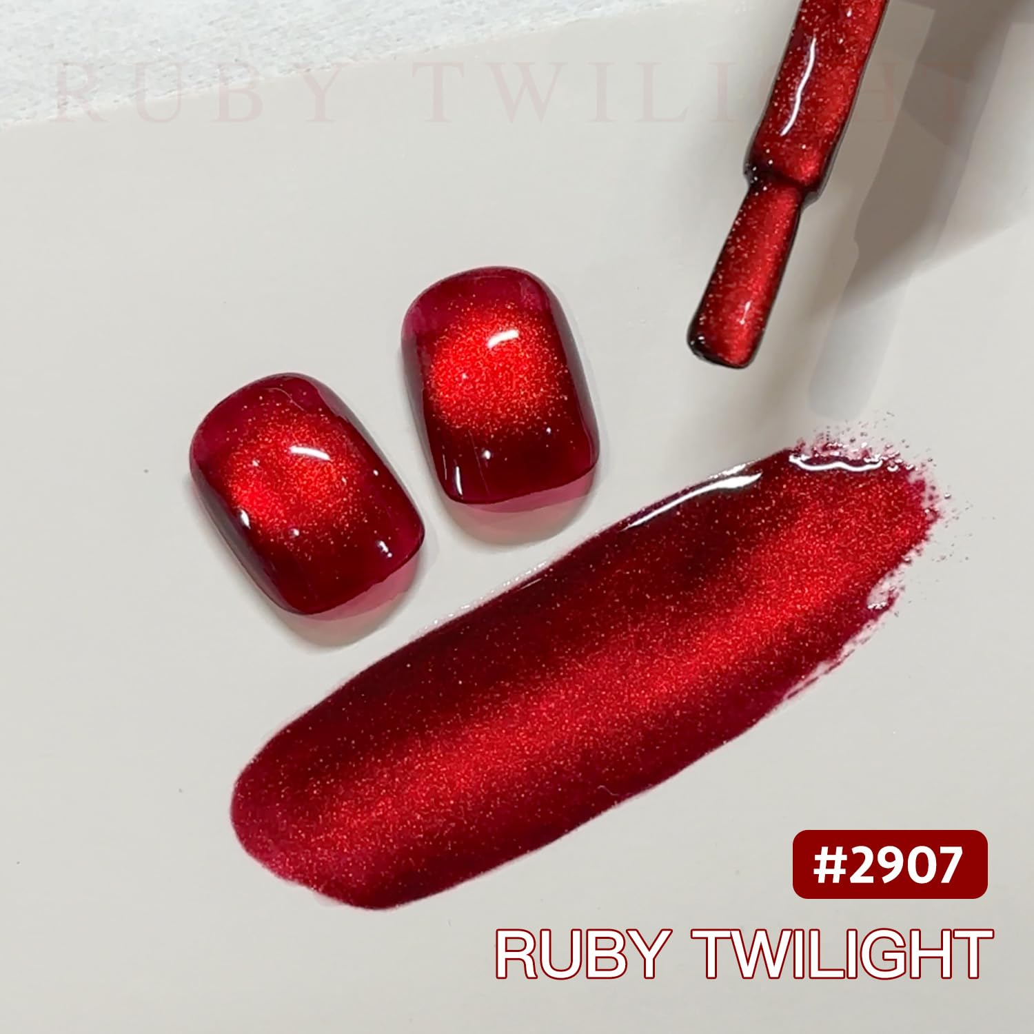 GAOY Red Cat Eye Gel Nail Polish