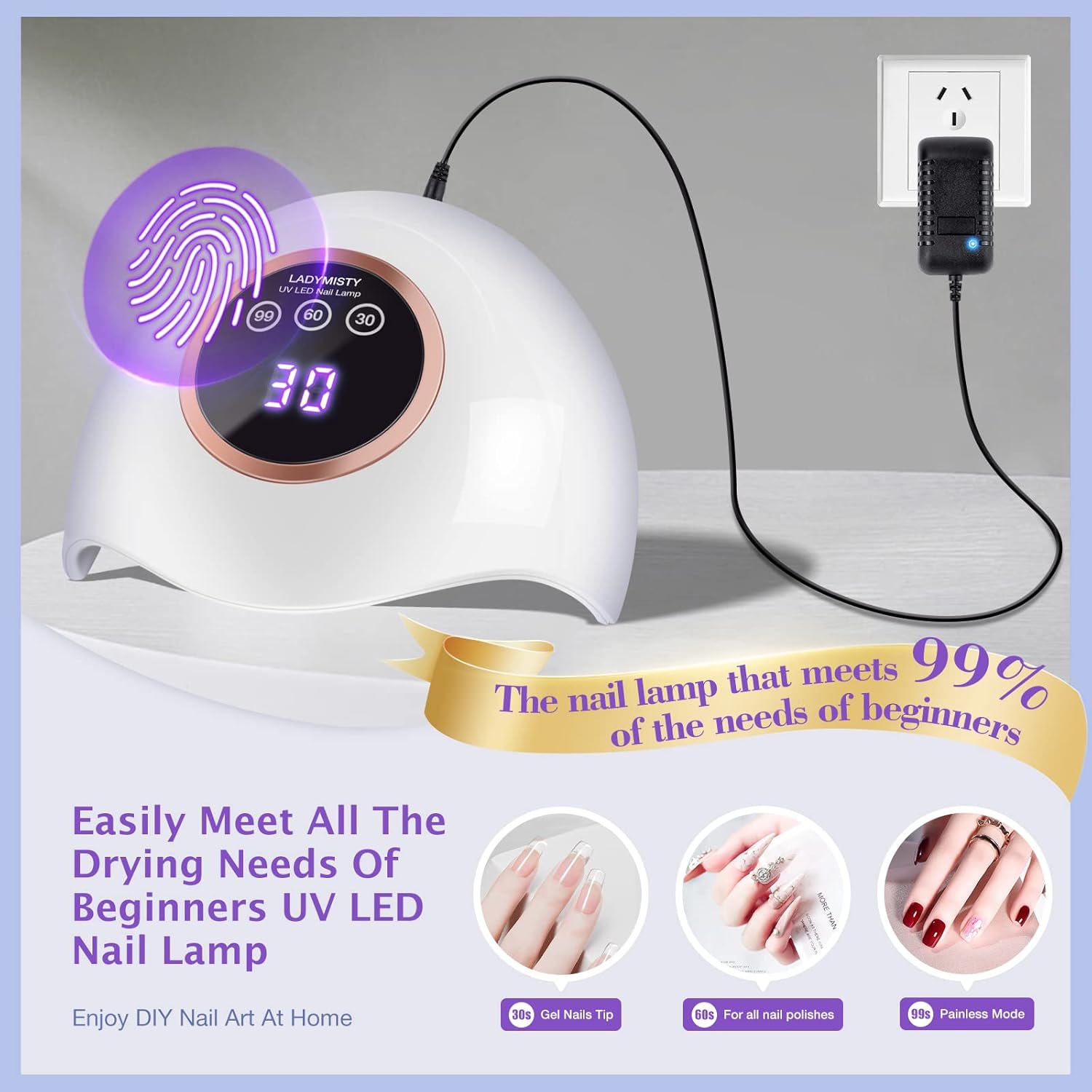 72W UV LED Nail Lamp Light Dryer for Nails Gel Polish