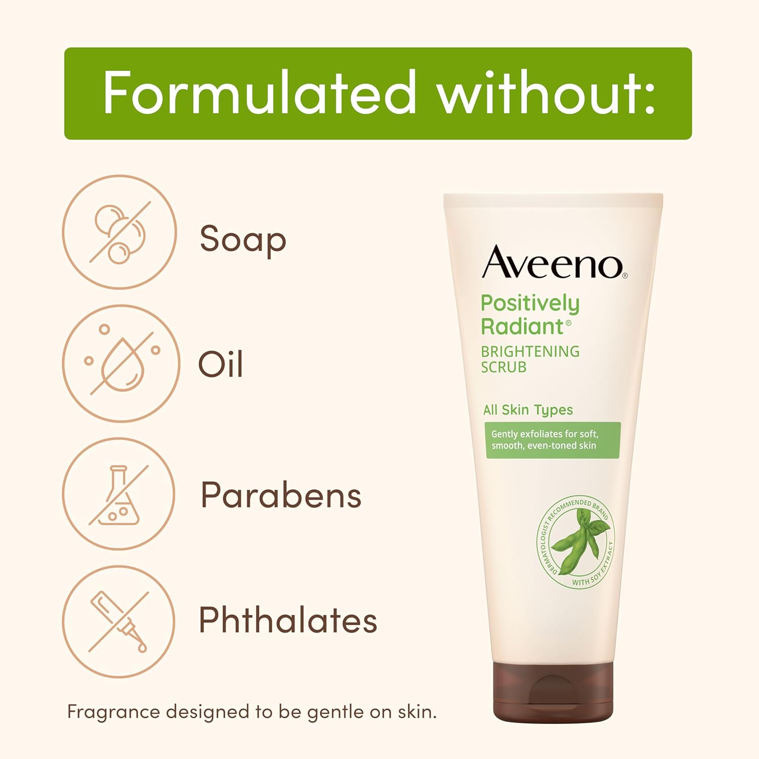 Aveeno Positively Radiant Skin Brightening Exfoliating Daily Facial Scrub