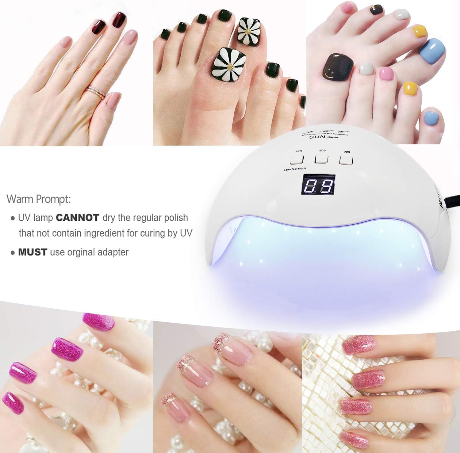 Gel UV LED Nail Polish Lamp, LKE Nail Dryer