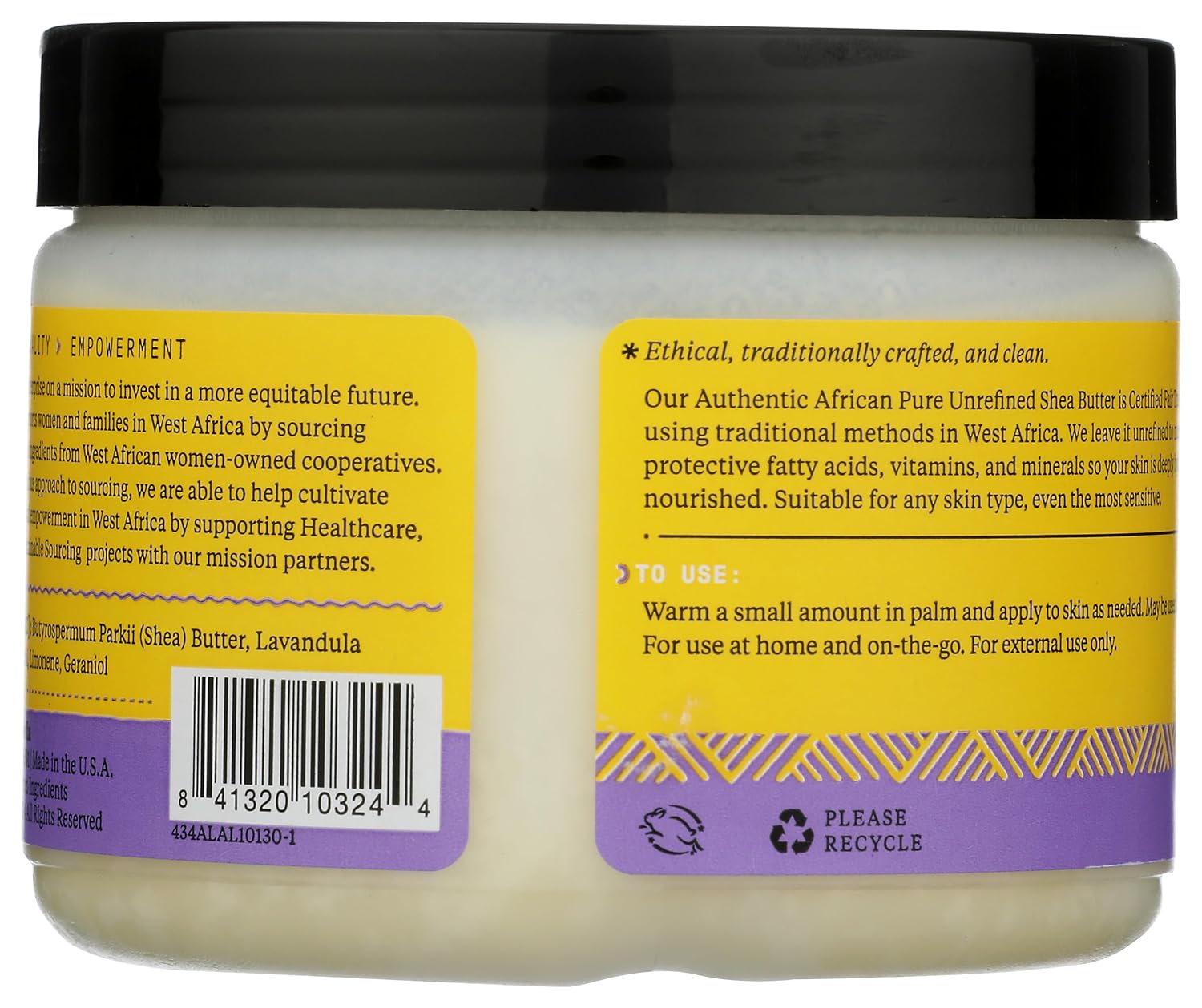 ALAFFIA Lavender Authentic African Unrefined Shea Butter