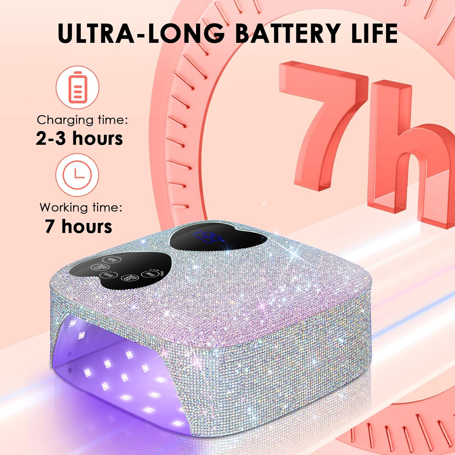 UV LED Nail Lamp Cordless
