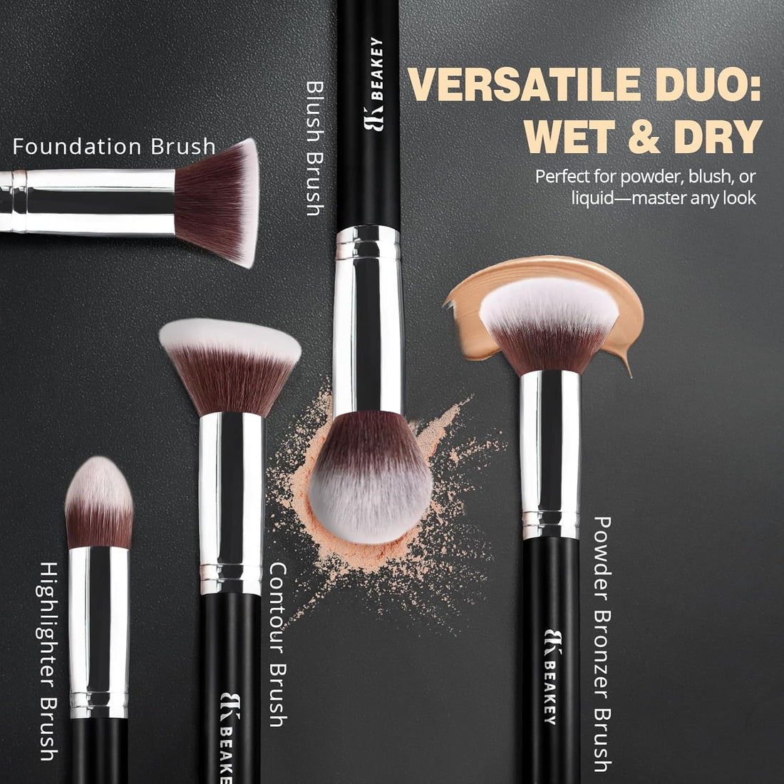 BEAKEY Makeup Brushes Set