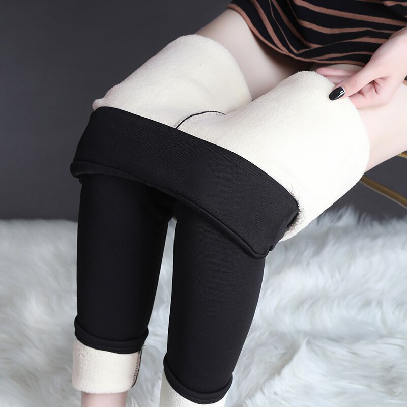 Winter Leggings Warm Thick High Stretch Lamb Cashmere Woman Pants
