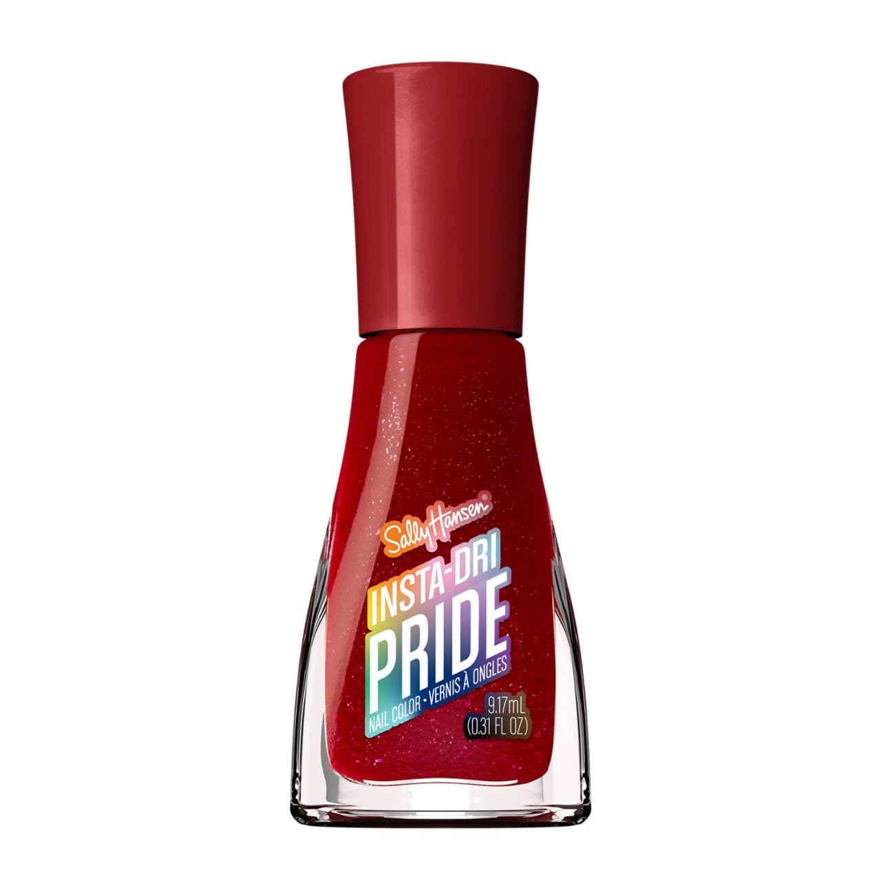 Collection of Sally Hansen Insta-Dri X Pride Nail Polish colors from BodyBlissEssentials, featuring vibrant shades in special edition bottles for quick, celebratory manicures