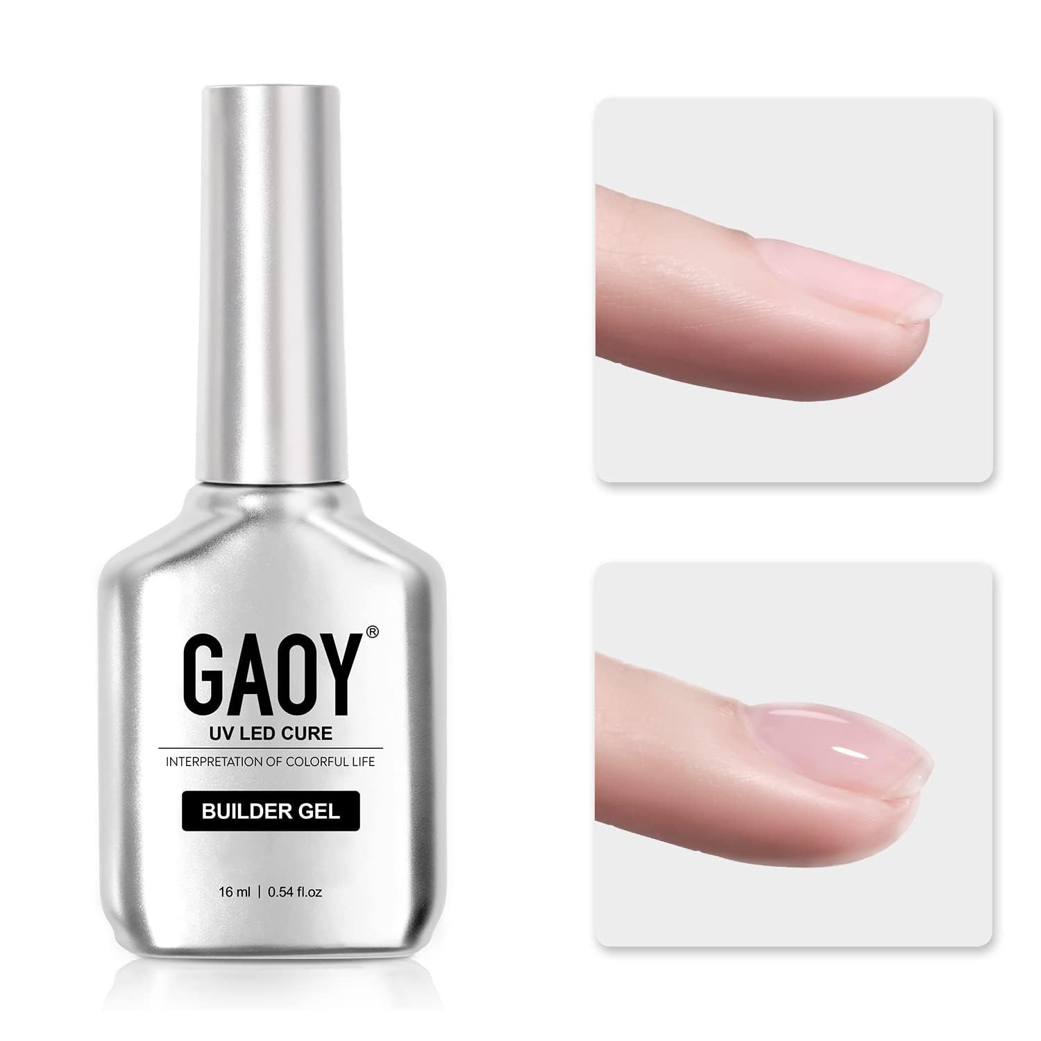 GAOY Clear Builder Gel from BodyBlissEssentials, a professional-grade transparent gel for sculpting strong and flawless nail extensions.