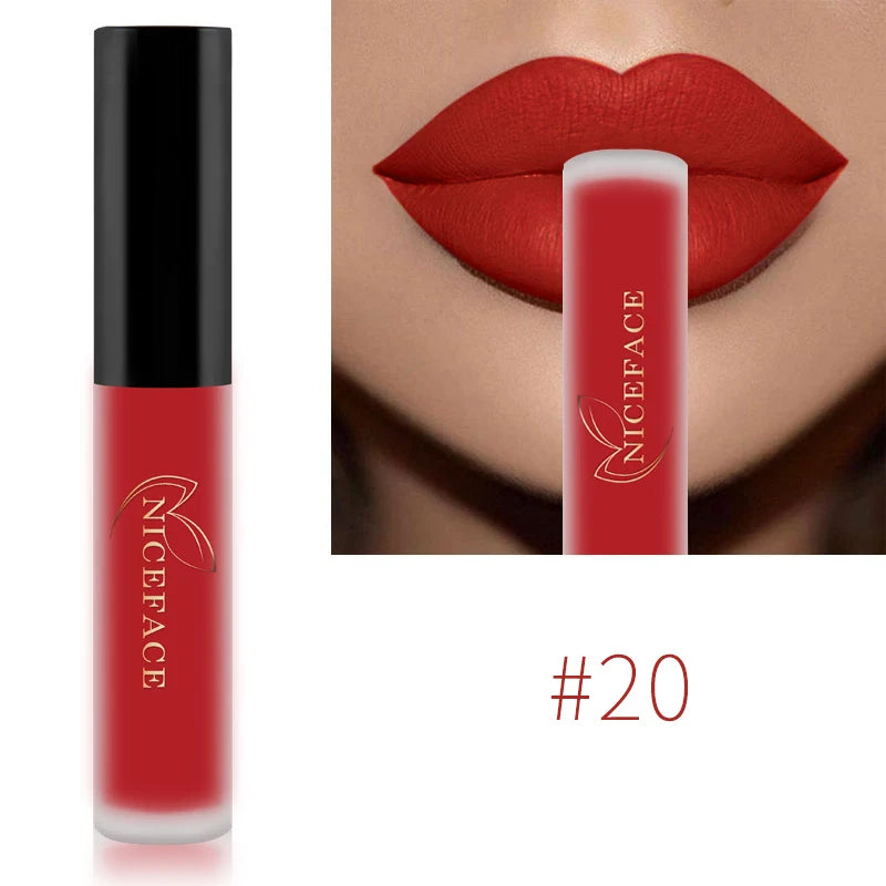 Nude Liquid Lipsticks Waterproof Velvet Matte Lip Gloss Long Lasting