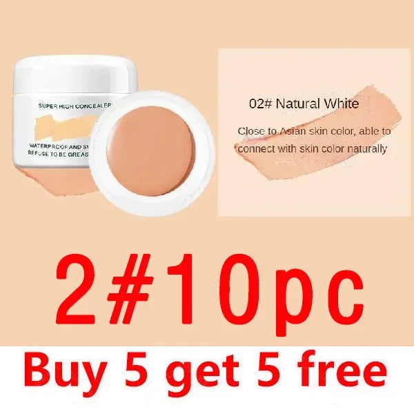 Waterproof Full Coverage Concealer for Tattoos Scars Acne Marks Dark Circles For All Skin Tones