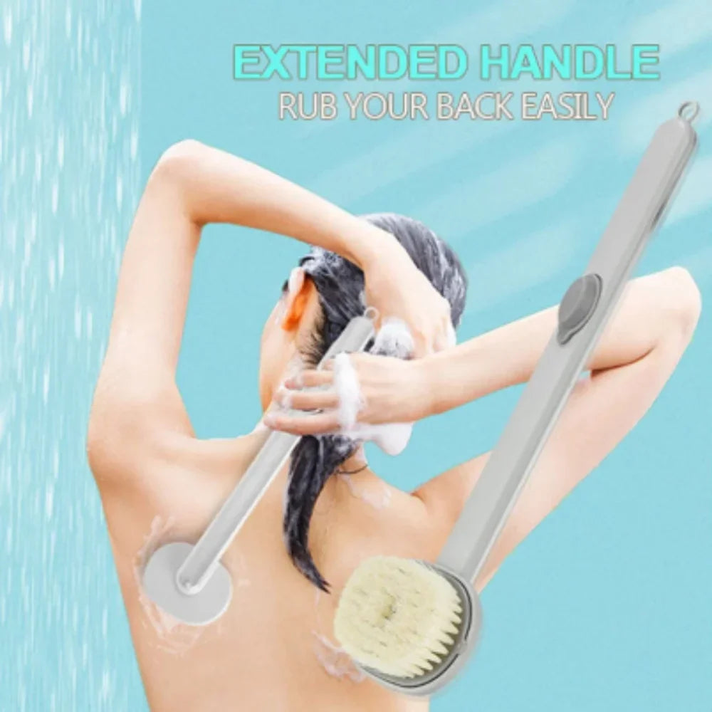 1pc Long Handle Liquid Bath Brush Exfoliating Scrub Body