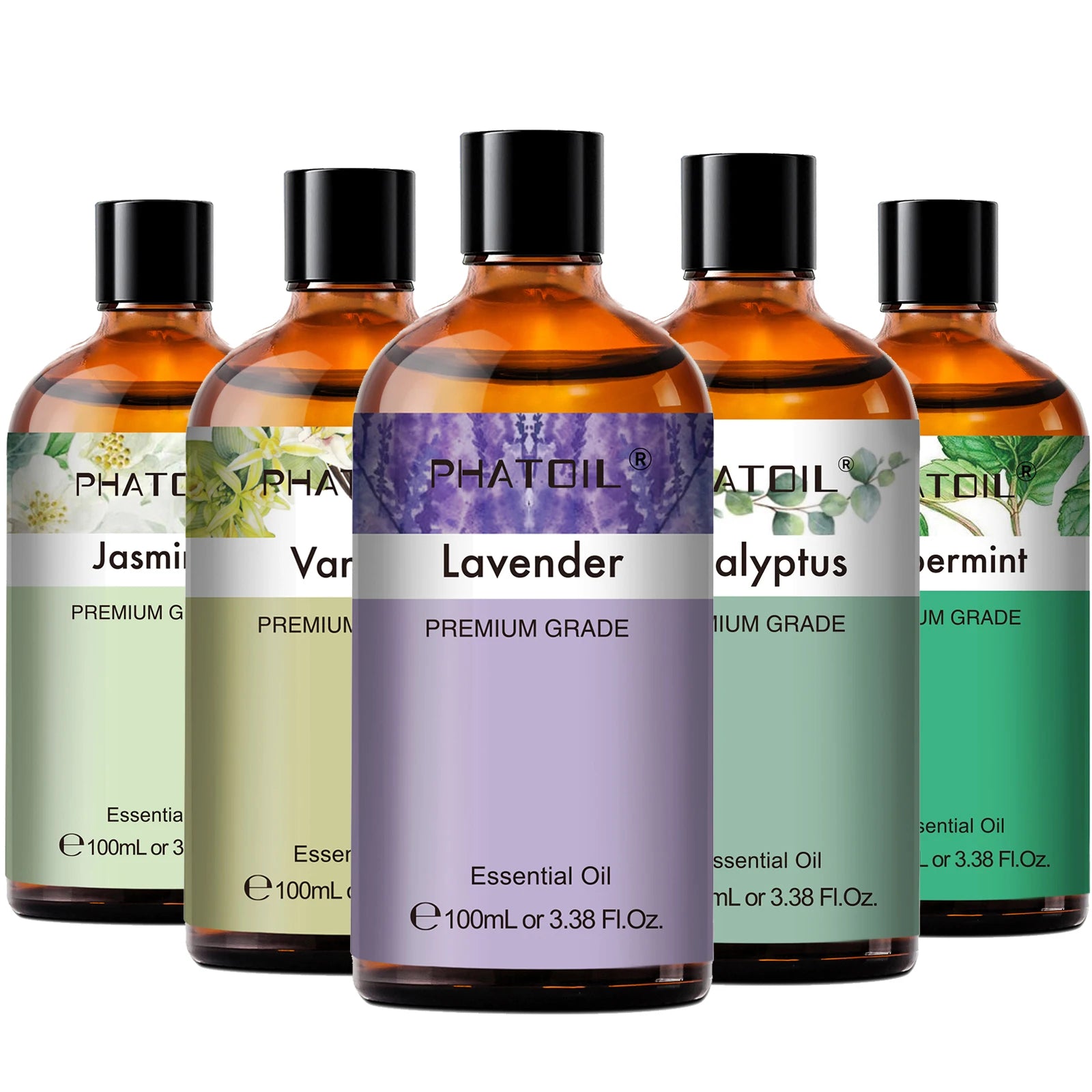 100ml Eucalyptus Essential Oil For Skin Lavender Vanilla Jasmine