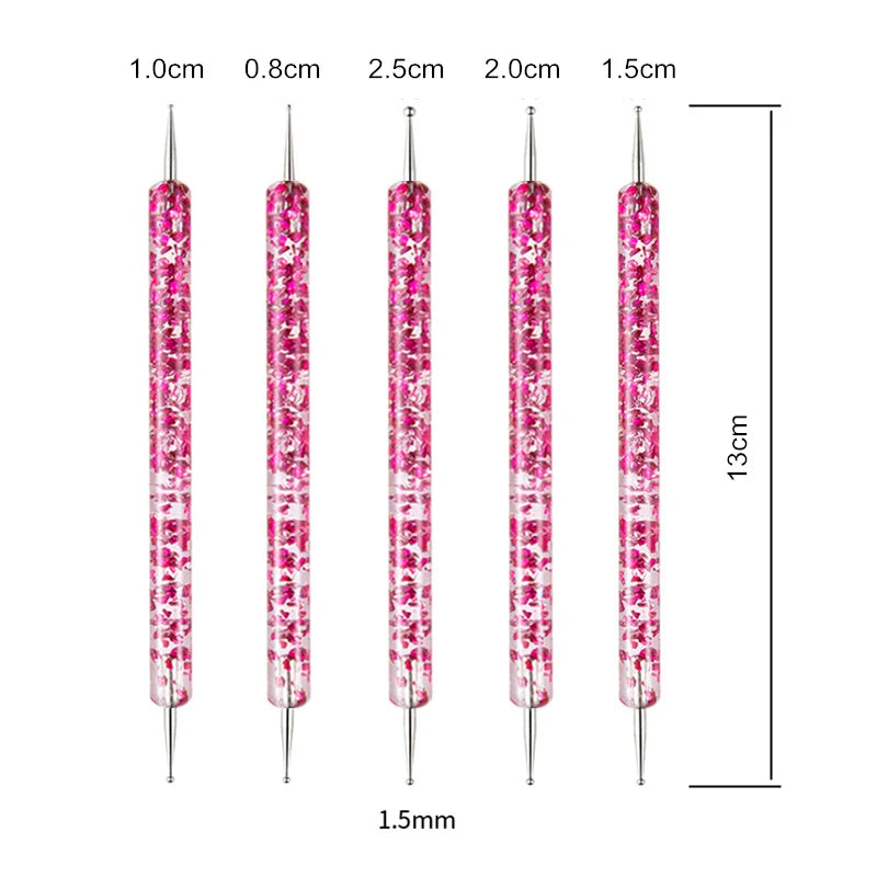 Nail Point Drill Pen Wooden Pen Bar Stirring Nail Polish Draw Pen