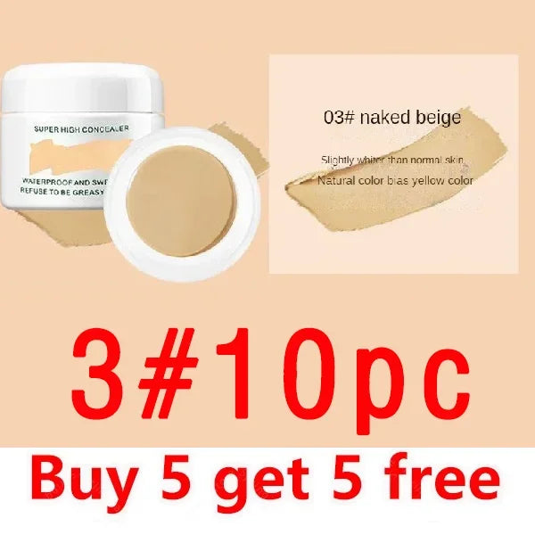 Waterproof Full Coverage Concealer for Tattoos Scars Acne Marks Dark Circles For All Skin Tones