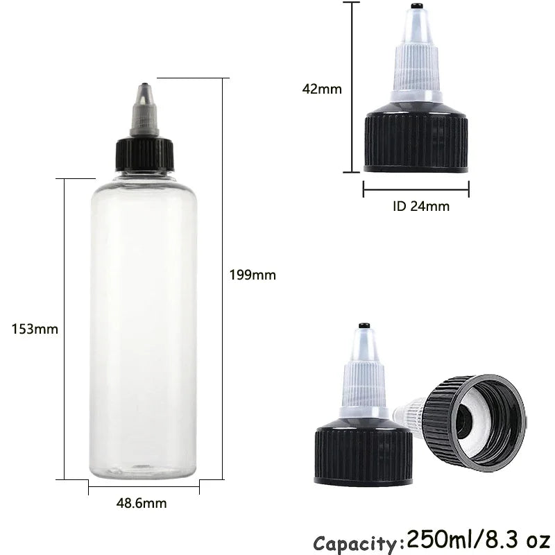 30PCS 30ml/60ml/100ml/120ml Plastic Refillable Bottle Pigment Ink Containers