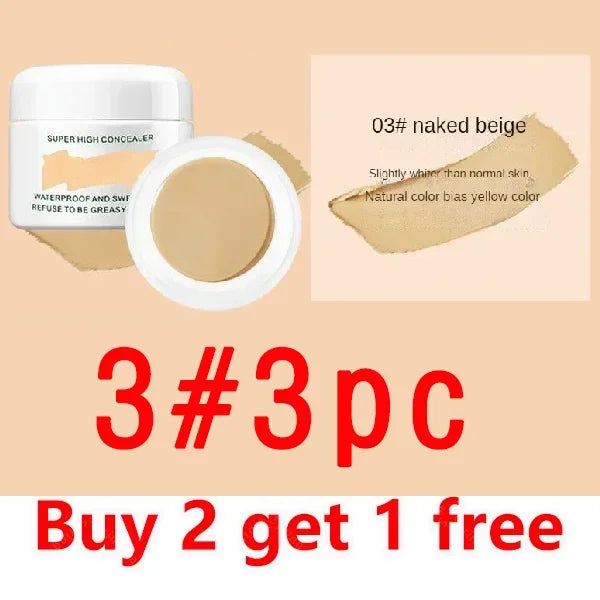 Waterproof Full Coverage Concealer for Tattoos Scars Acne Marks Dark Circles For All Skin Tones