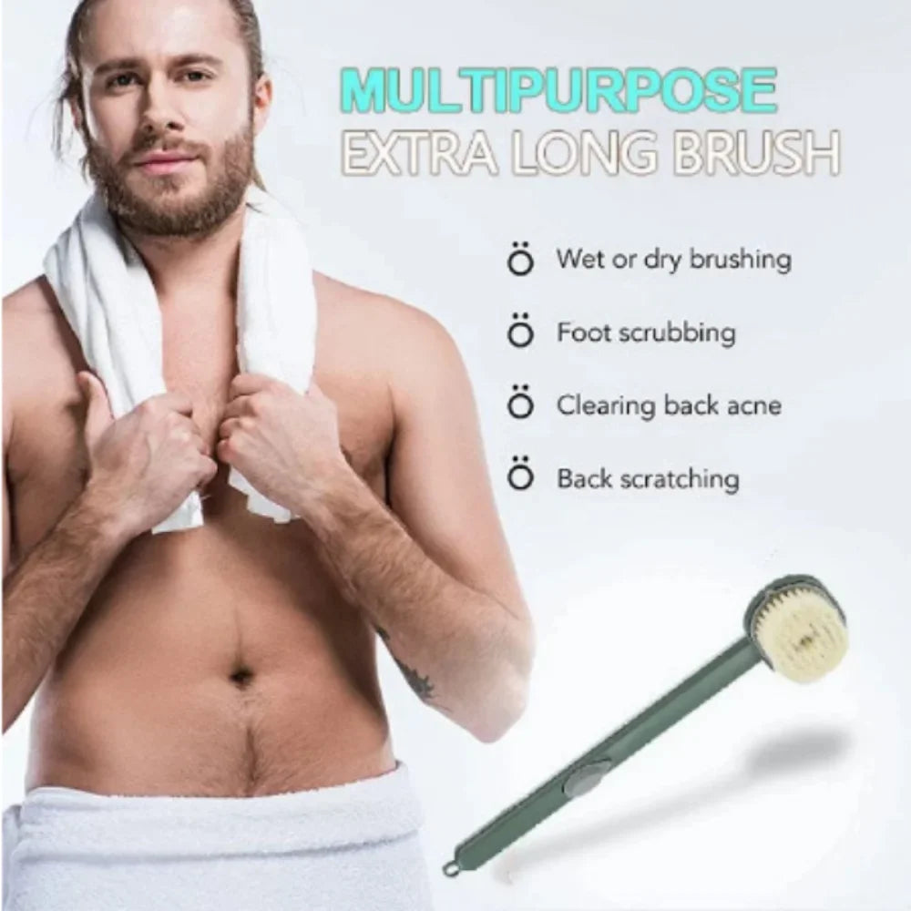 1pc Long Handle Liquid Bath Brush Exfoliating Scrub Body