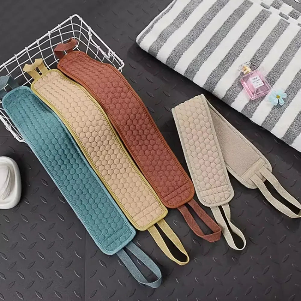 Shower Exfoliating Back Scrubber Bath Belt Towel Ball Glove