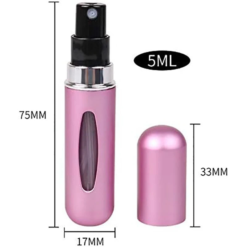 1/5Pcs Travel Perfume Bottle Refillable Portable Mini Atomizer