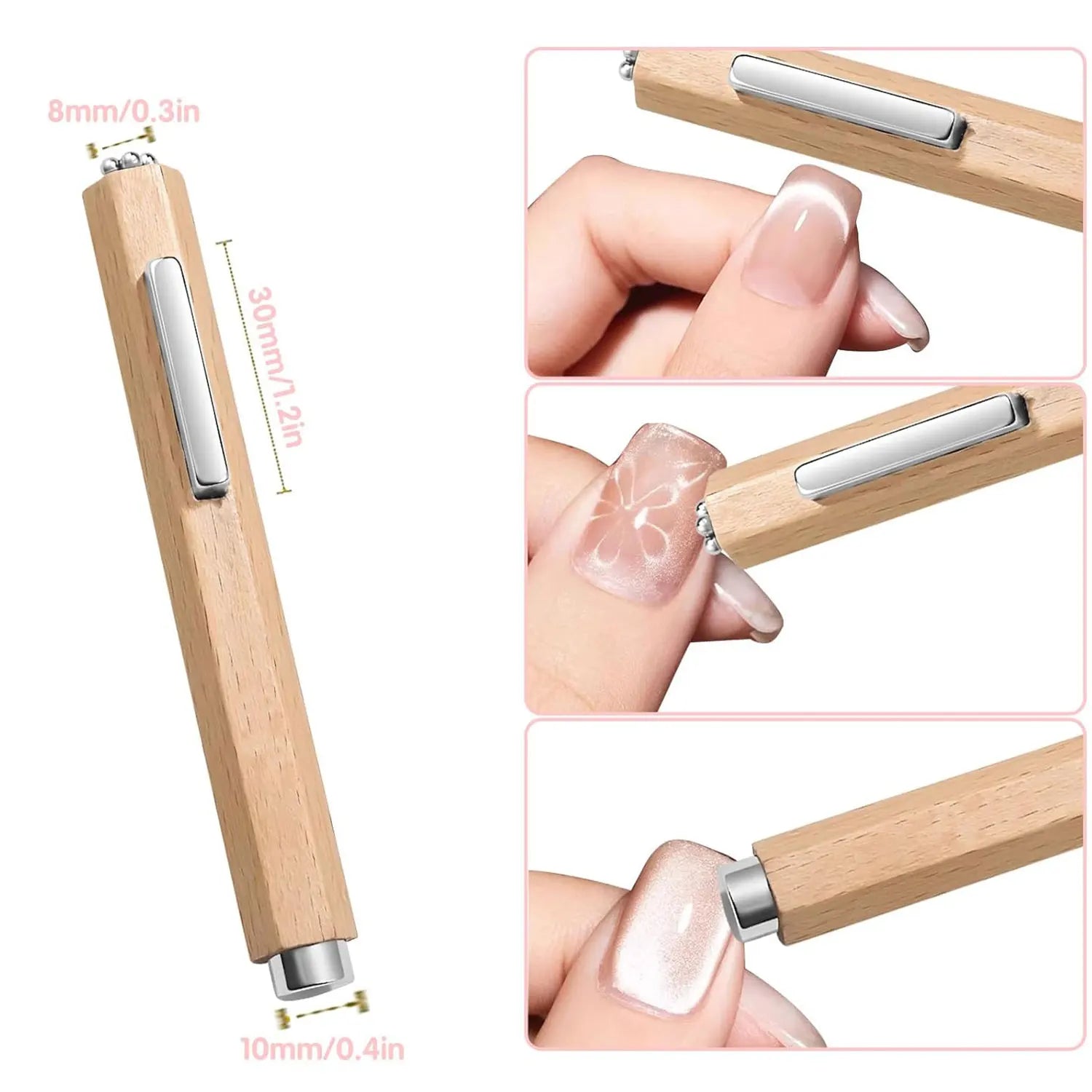 3-in-1 Multifunctional Magnetic Cat's Eye Nail Magnetic Stick 130mm Super Strong Gel