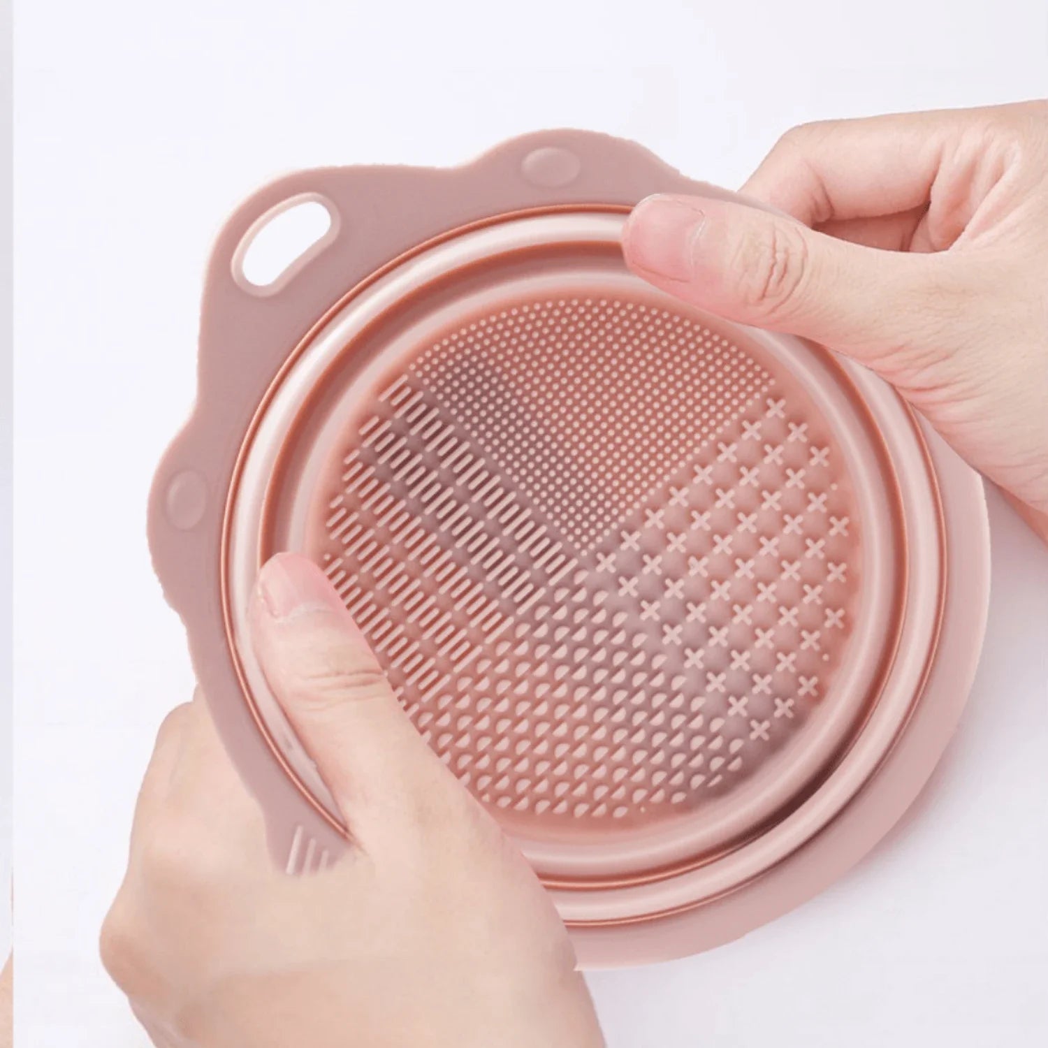 Silicone Makeup Tool Cleaning Bowl - Portable Folding Design