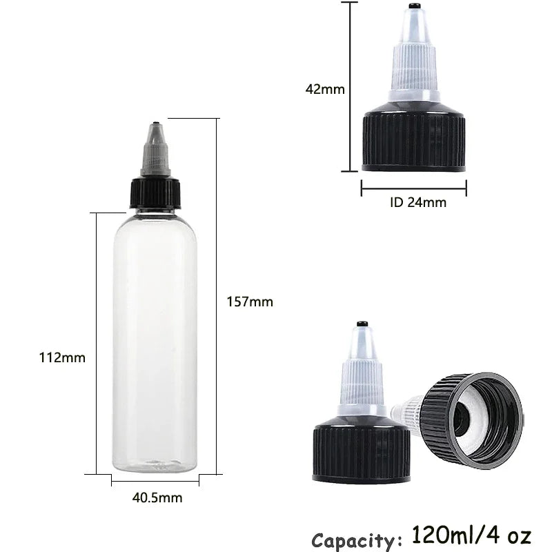 30PCS 30ml/60ml/100ml/120ml Plastic Refillable Bottle Pigment Ink Containers