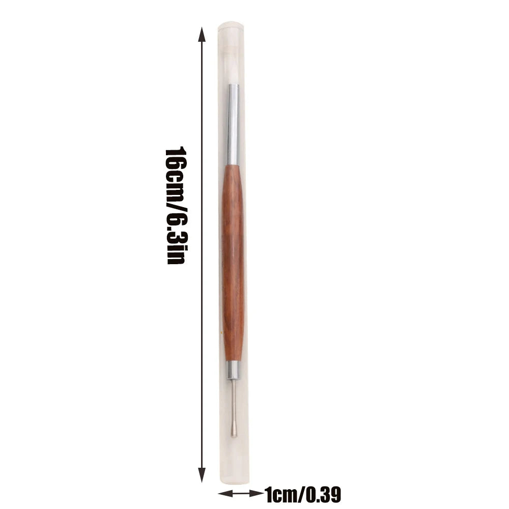 1/2Pc Double-ended Silicone Nail Art Carved Pen Multi-Function Nail Brush