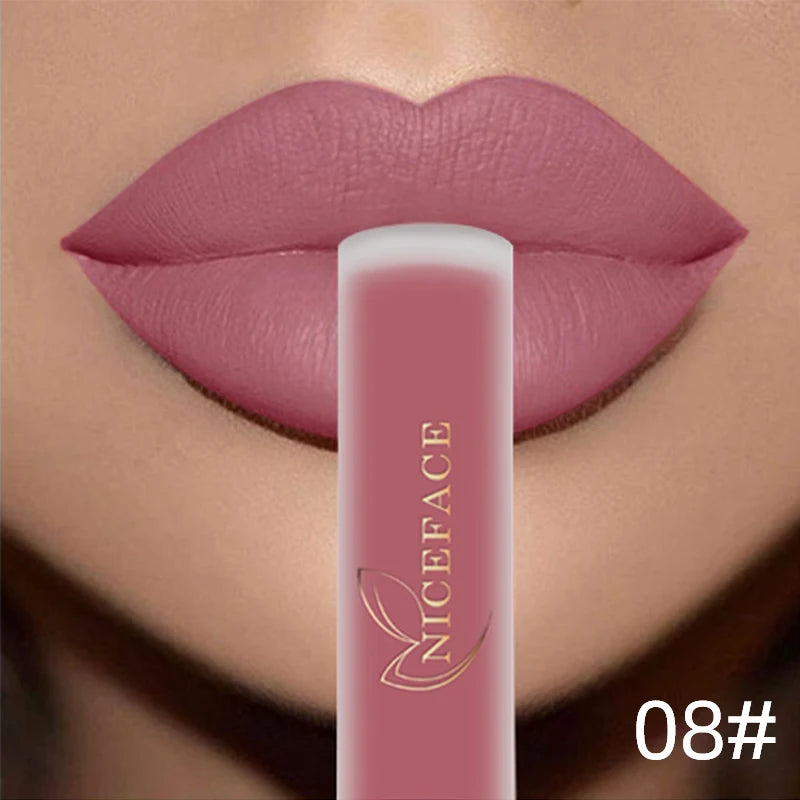Nude Liquid Lipsticks Waterproof Velvet Matte Lip Gloss Long Lasting