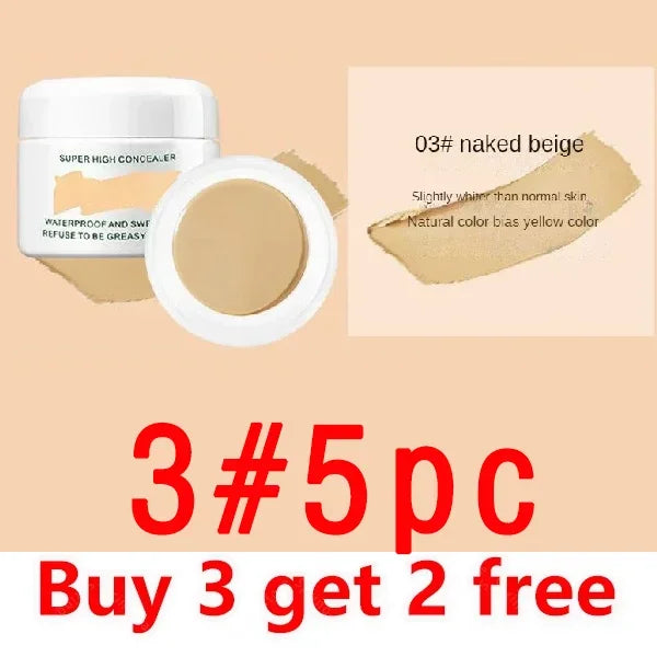 Waterproof Full Coverage Concealer for Tattoos Scars Acne Marks Dark Circles For All Skin Tones