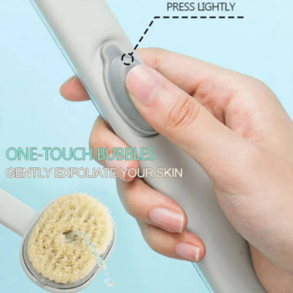 1pc Long Handle Liquid Bath Brush Exfoliating Scrub Body