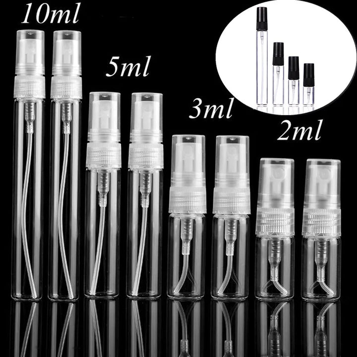 5pcs/pack 2ML 3ML 5ML 10ML Clear Mini Perfume Glass Bottle