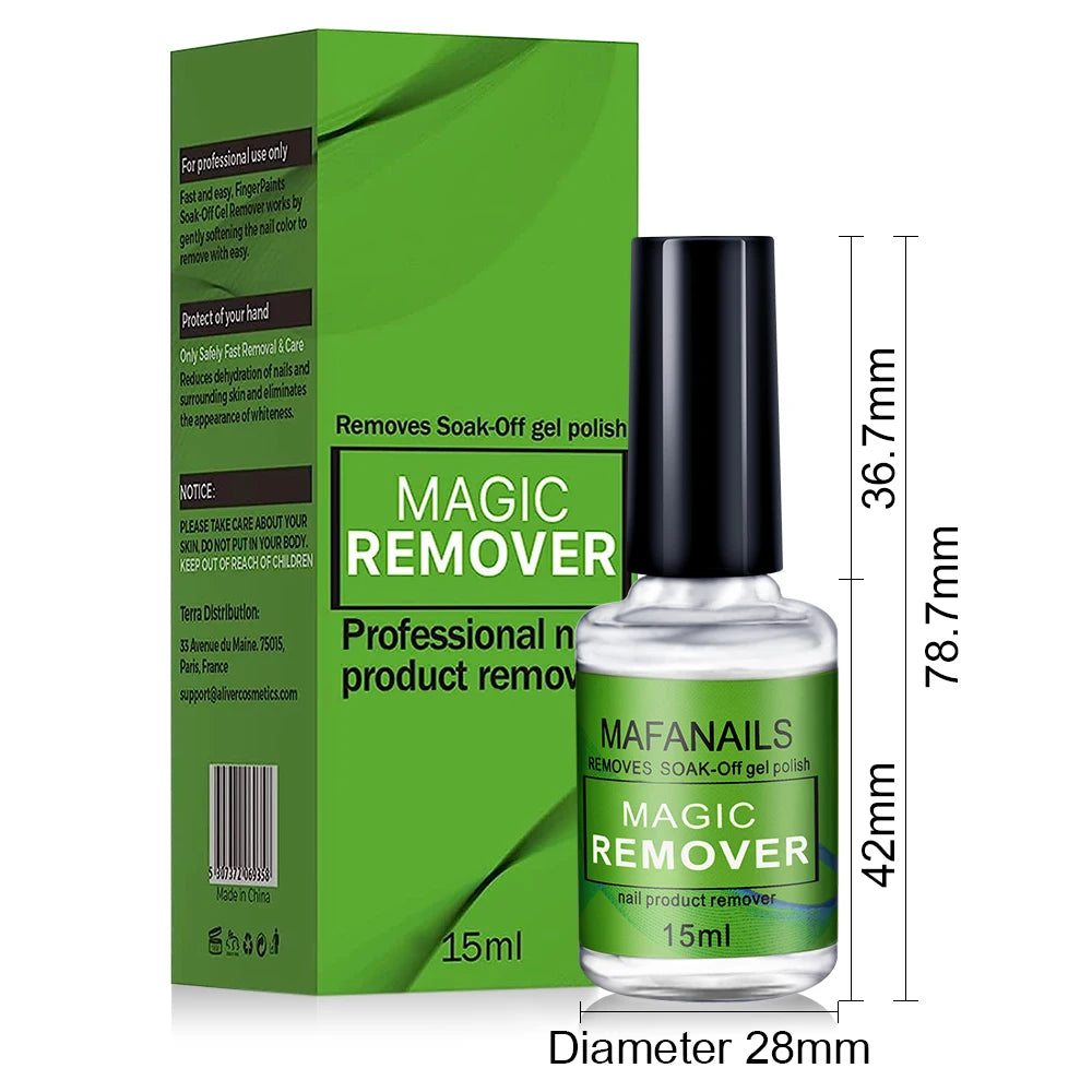 15ml/bottle Nail Gel Remover Polish Soak-Off 3 Minutes Quickly & Easily Removes Gel Polish