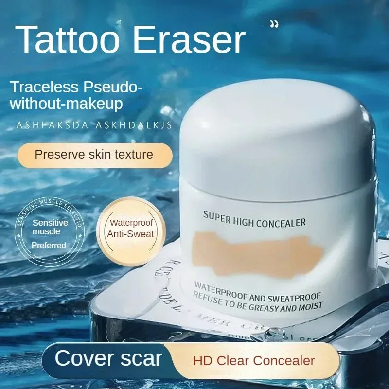 Waterproof Full Coverage Concealer for Tattoos Scars Acne Marks Dark Circles For All Skin Tones