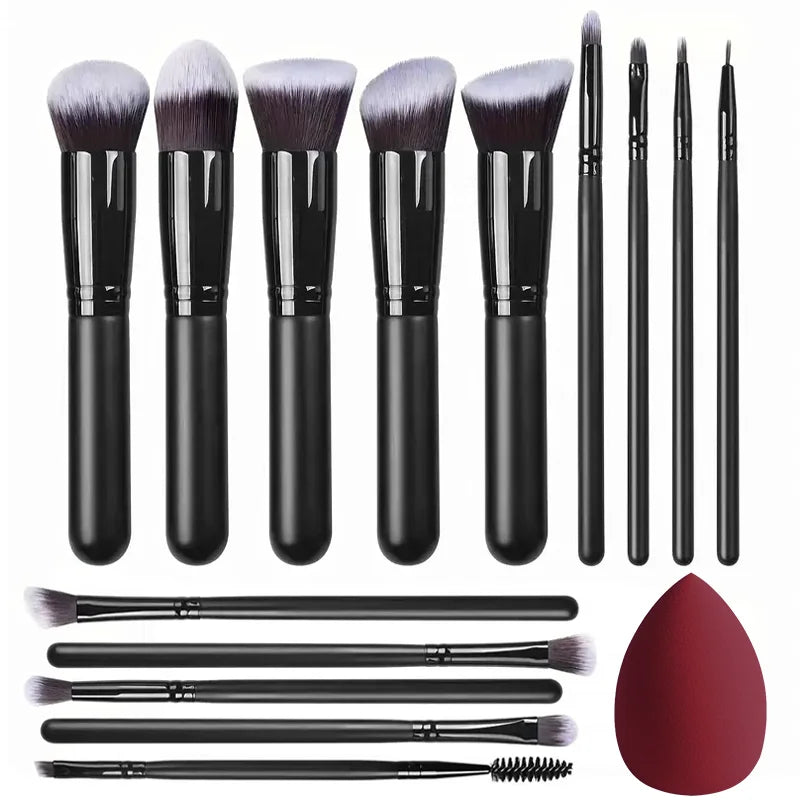 NEW 14PCS Makeup Brushes Set  Soft Fluffy Cosmetics Beauty Tool