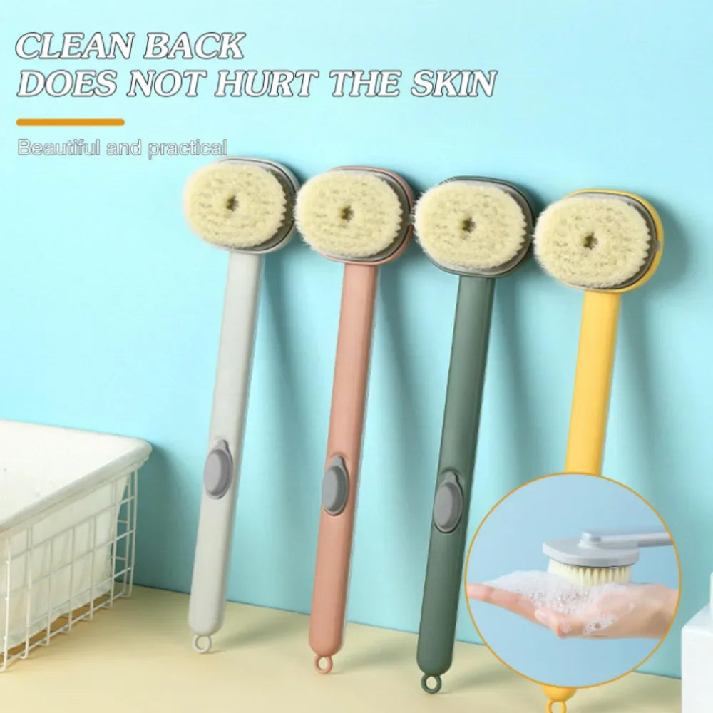 1pc Long Handle Liquid Bath Brush Exfoliating Scrub Body
