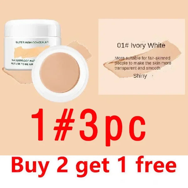 Waterproof Full Coverage Concealer for Tattoos Scars Acne Marks Dark Circles For All Skin Tones