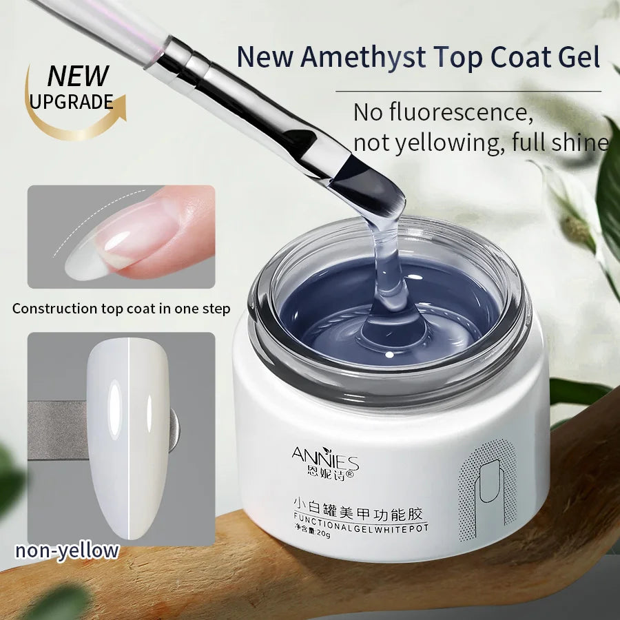 8g /20g Top Coat Gel Not Yellowing Transparent Nail Art DIY