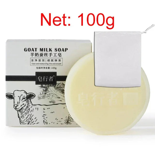 Goat Milk Silk Protein Handmade Soap With Foam Net Brightening Oil Control