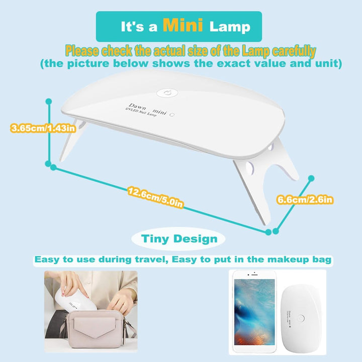 User curing gel nail polish with the handheld Kepma Portable Mini UV LED Lamp by BodyBlissEssentials, ideal for quick touch-ups and individual nail curing.