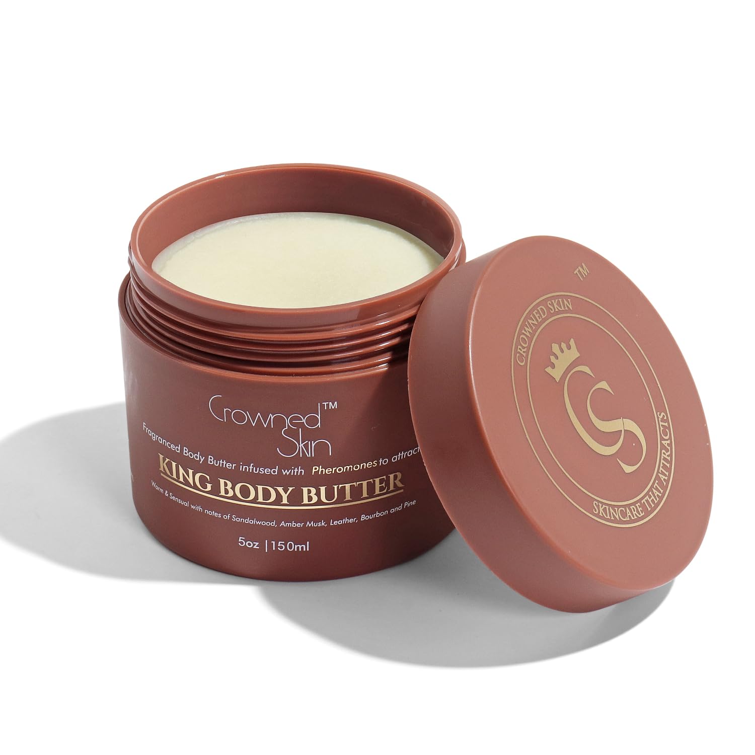 King Cologned Body Butter from BodyBlissEssentials, in its distinguished packaging, offering deep hydration with a rich, warm, and sensual masculine scent