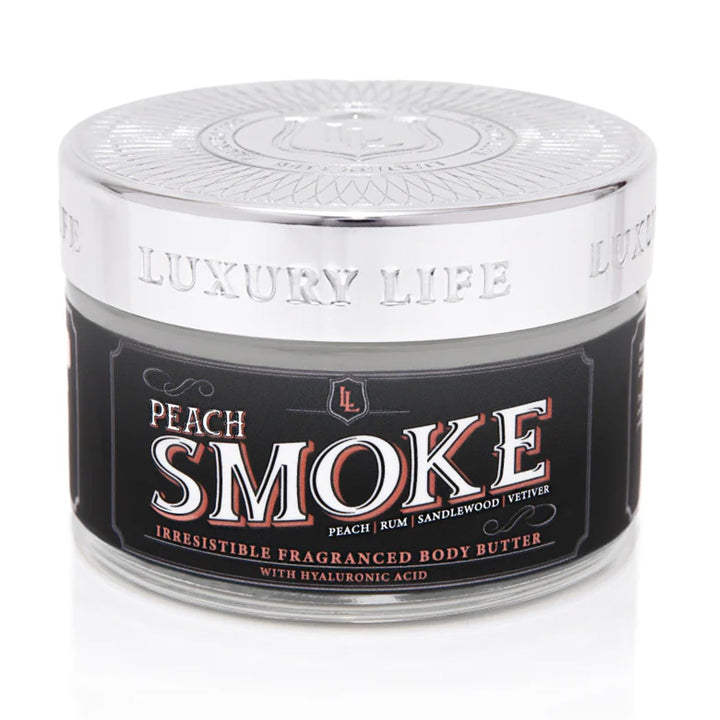 Luxury Life Butter jar from BodyBlissEssentials, featuring elegant packaging that reflects the rich, nourishing quality of this indulgent body cream.