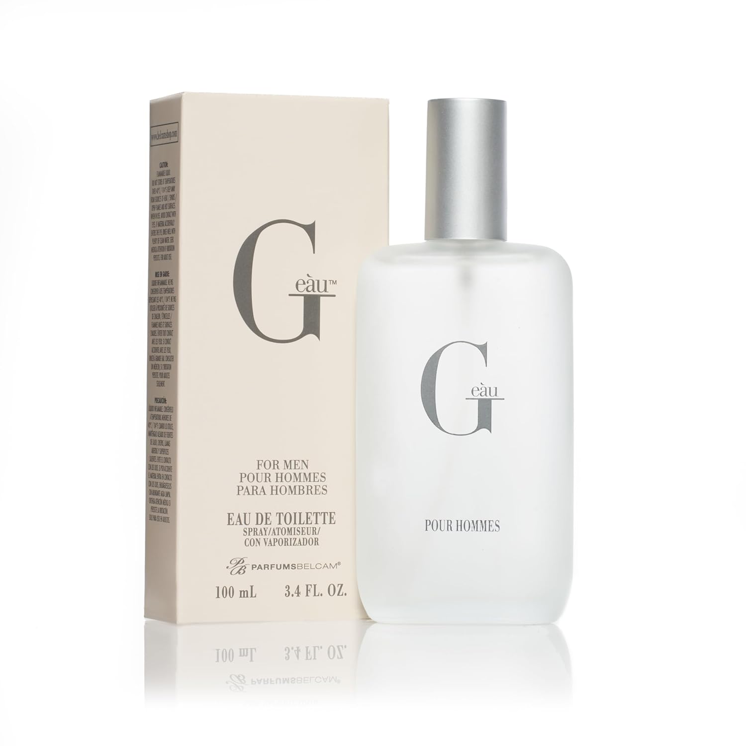 PB ParfumsBelcam G Eau for Men from BodyBlissEssentials, featuring a sleek bottle, offering a high-quality fragrance inspired by a top designer scent