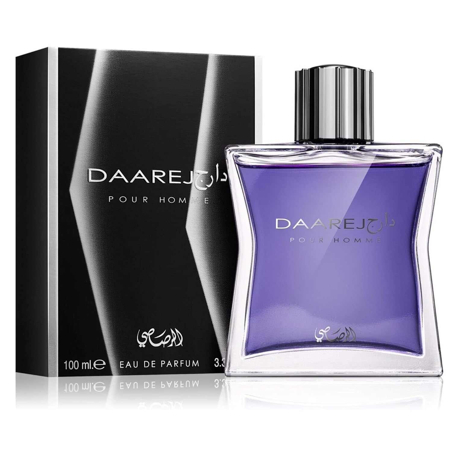 RASASI Dareej For Men Eau de Parfum from BodyBlissEssentials, featuring its elegant bottle design, symbolizing a warm and inviting masculine fragrance
