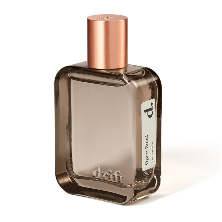 drift Open Road EDP from BodyBlissEssentials, featuring its distinctive bottle design, embodying the spirit of adventure in a long-lasting fragrance.